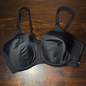 Leading Lady Black Full-Coverage Bra with Adjustable Straps